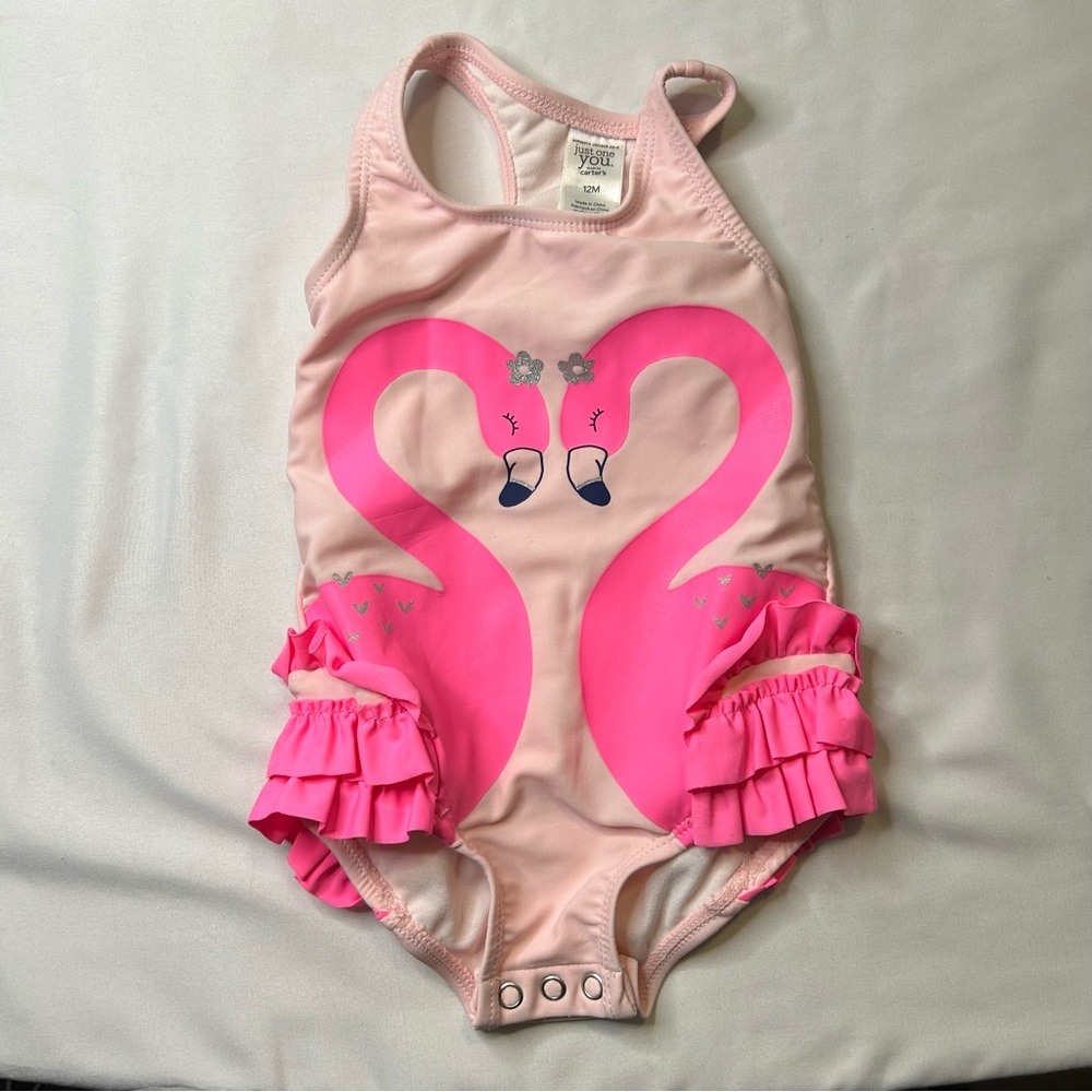 Super cute Baby Girl Flamingo Swimsuit | 12 Months | Carter’s